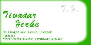 tivadar herke business card